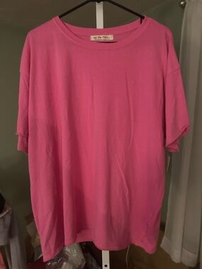 We The Free Hot Pink Crewneck Tee